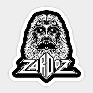 Zardoz Head (Black Print) Sticker